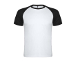 Tweekleurig sportshirt voor kinderen korte mouwen - Roly Indianapolis kleur zwart