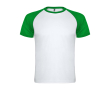 Tweekleurig sportshirt voor kinderen korte mouwen - Roly Indianapolis kleur groen