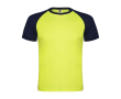 Tweekleurig sportshirt voor kinderen korte mouwen - Roly Indianapolis kleur geel