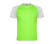 Tweekleurig sportshirt voor kinderen korte mouwen - Roly Indianapolis kleur neon groen