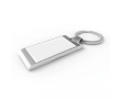 Gebogen metalen sleutelhanger met moderne stijl kleur zilver