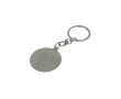 Ronde metalen sleutelhanger full colour personaliseerbaar kleur zilver