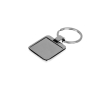 Verchroomde metalen sleutelhanger met glanzende afwerking kleur zilver