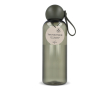 Effen plastic fles met ronde dop en draaglus 600 ml kleur olijfgroen
