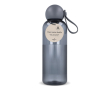 Effen plastic fles met ronde dop en draaglus 600 ml kleur donkergrijs