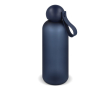 Matte lekvrije fles met ronde dop en draaglus Sagaform 650ml kleur donkerblauw