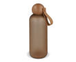 Matte lekvrije fles met ronde dop en draaglus Sagaform 650ml kleur bruin