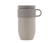 Thermosbeker van roestvrij staal met klein handvat 280 ml kleur beige