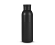 Thermofles van gerecycled staal met drukknoopsluiting 500 ml kleur zwart