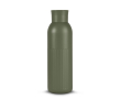 Thermofles van gerecycled staal met drukknoopsluiting 500 ml kleur olijfgroen