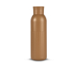 Thermofles van gerecycled staal met drukknoopsluiting 500 ml kleur bruin