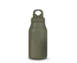 Thermofles van gerecycled roestvrij staal met klikdop 500 ml kleur olijfgroen