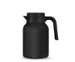 Thermoskan met kenmerkend gestreept design 1,5 L kleur zwart