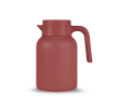 Thermoskan met kenmerkend gestreept design 1,5 L kleur donkerrood