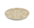 Handgemaakte keramieken schaal met spetterdesign Sagaform kleur beige