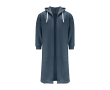 Badjas van katoen en polyester met verstelbare capuchon maat kleur blauw