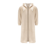 Badjas van katoen en polyester met verstelbare capuchon maat kleur beige