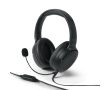 Koptelefoon met oorkussens en microfoon met mute-functie kleur zwart