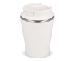 Dubbelwandige take-awaybeker geschikt voor koffiemachines 280 ml kleur wit