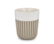 Porseleinen mok, gemaakt in EU, met isolerende hoes 280 ml kleur beige
