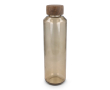 Fles van gerecycled glas met houten dop, in EU gemaakt 650ml kleur zand