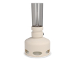 Oplaadbare vintage stijl LED-lamp met blaas-sensor kleur beige