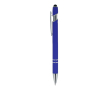 Balpen van gerecycled aluminium met stevige clip en zwarte inkt kleur blauw