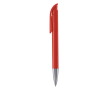 Plastic balpen met matte afwerking, gemaakt in de EU, blauwe inkt kleur rood