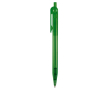 Transparante plastic pen met detail op de drukknop kleur doorzichtig groen