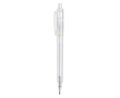 Matte plastic pen, gemaakt in de EU, met blauwe inkt (Jumbo-vulling) kleur wit