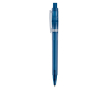Matte plastic pen, gemaakt in de EU, met blauwe inkt (Jumbo-vulling) kleur donkerblauw