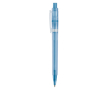 Matte plastic pen, gemaakt in de EU, met blauwe inkt (Jumbo-vulling) kleur blauw