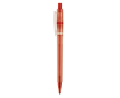 Matte plastic pen, gemaakt in de EU, met blauwe inkt (Jumbo-vulling) kleur rood