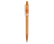 Matte plastic pen, gemaakt in de EU, met blauwe inkt (Jumbo-vulling) kleur oranje