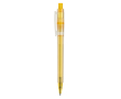 Matte plastic pen, gemaakt in de EU, met blauwe inkt (Jumbo-vulling) kleur geel