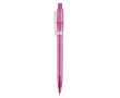 Matte plastic pen, gemaakt in de EU, met blauwe inkt (Jumbo-vulling) kleur roze