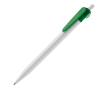 Witte plastic pen met origineel clipontwerp kleur groen