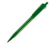 Transparante plastic pen met origineel clipontwerp kleur doorzichtig groen