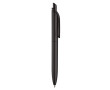 Gemetalliseerde plastic pen met clip en blauwe jumbo navulling kleur zwart