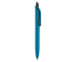 Gemetalliseerde plastic pen met clip en blauwe jumbo navulling kleur lichtblauw
