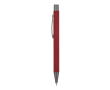 Aluminium pen met soft-touch afwerking en blauwe inkt kleur bordeaux