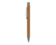 Aluminium pen met soft-touch afwerking en blauwe inkt kleur camel
