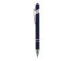 Gerecyclede aluminium pen met aanwijzer en blauwe inkt kleur donkerblauw