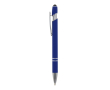 Gerecyclede aluminium pen met aanwijzer en blauwe inkt kleur blauw