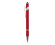 Gerecyclede aluminium pen met aanwijzer en blauwe inkt kleur rood