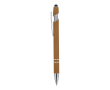 Gerecyclede aluminium pen met aanwijzer en blauwe inkt kleur camel