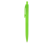 Plastic pen met blauwe inkt om te bedrukken kleur limoen groen