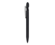 Gerecyclede aluminium pen met stylus, blauwe inkt kleur zwart