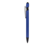 Gerecyclede aluminium pen met stylus, blauwe inkt kleur blauw