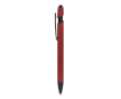 Gerecyclede aluminium pen met stylus, blauwe inkt kleur donkerrood